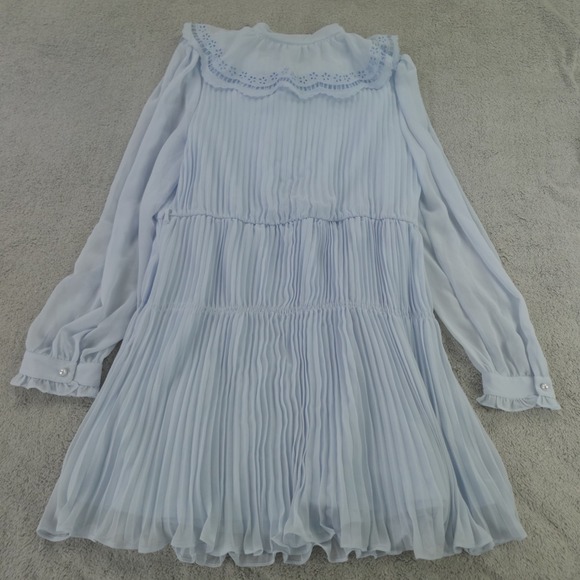 Self Portrait Dress Broderie Collar Chiffon‎ Mini - Picture 4 of 16